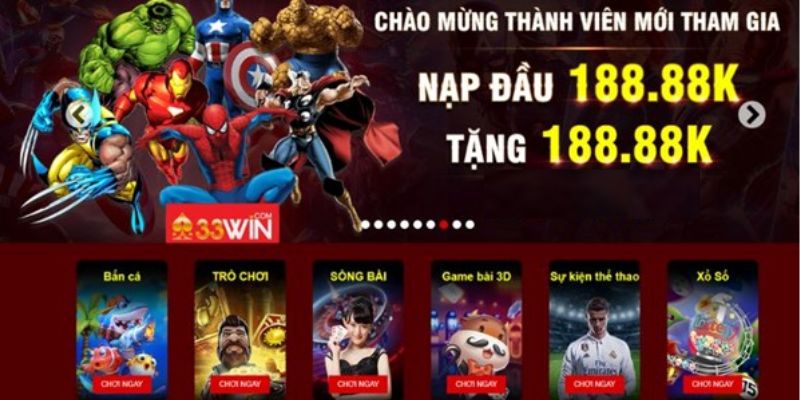 Sảnh game đỉnh cao của sân chơi cá cược trực tuyến 33WIN